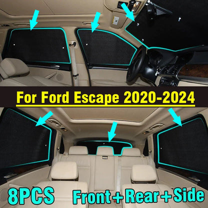 Front Side Rear Window Windshield Privacy Sunshade for Ford Escape (2020–2024)