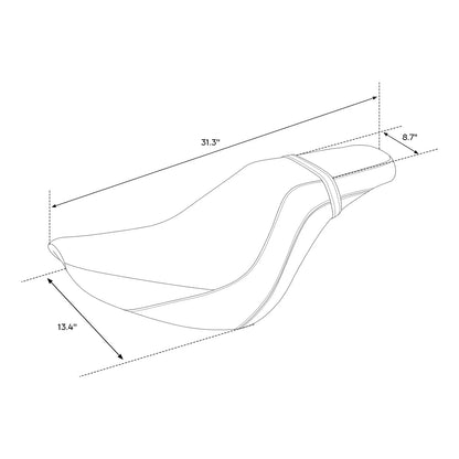 Driver Passenger Seat for Harley Softail Standard Street Bob FLDE (2018-2025)