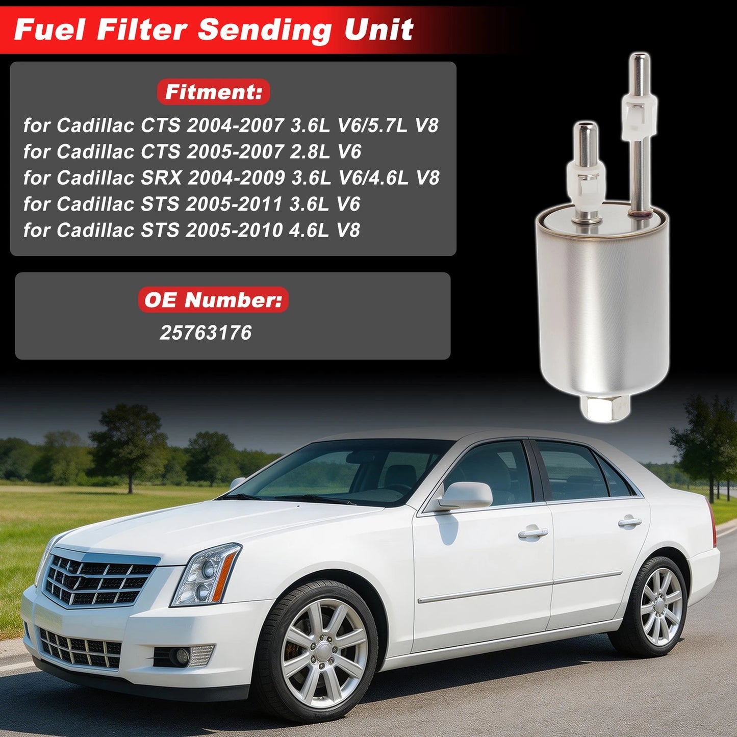 Fuel Filter Assembly for Cadillac CTS (2004–2007) No. 25763176