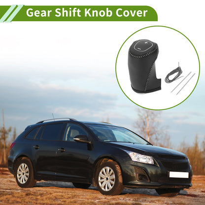1 Pc Gear Shift Knob Cover for Chevrolet Malibu (2016–2020) Black Grey