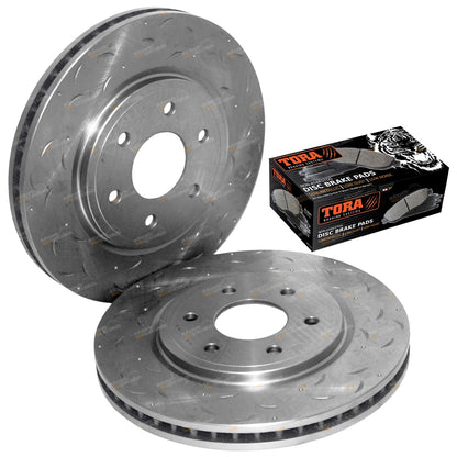 Set of 2 Front Brake Rotors and Disc Pads for Pathfinder R51 (2006–2012)