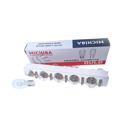 10x T20 Halogen Wedge Bulbs for Automotive (12V 21W)