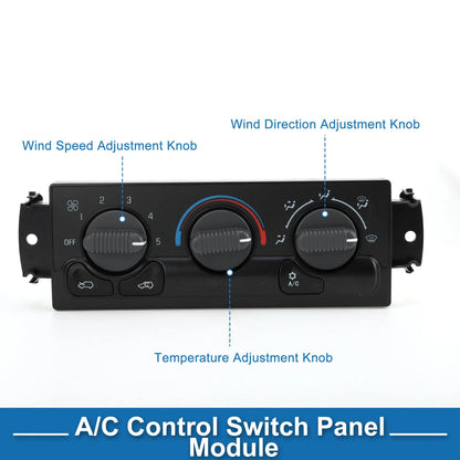 A/C Heater Climate Control Panel for Chevrolet Silverado 1500 2500 (1999-2001)