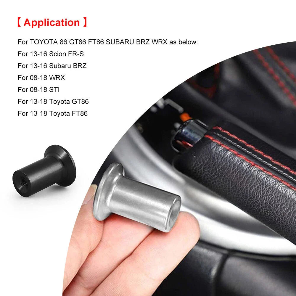 Black Aluminum Hand Brake Handle Button Knob for Subaru BRZ WRX Toyota