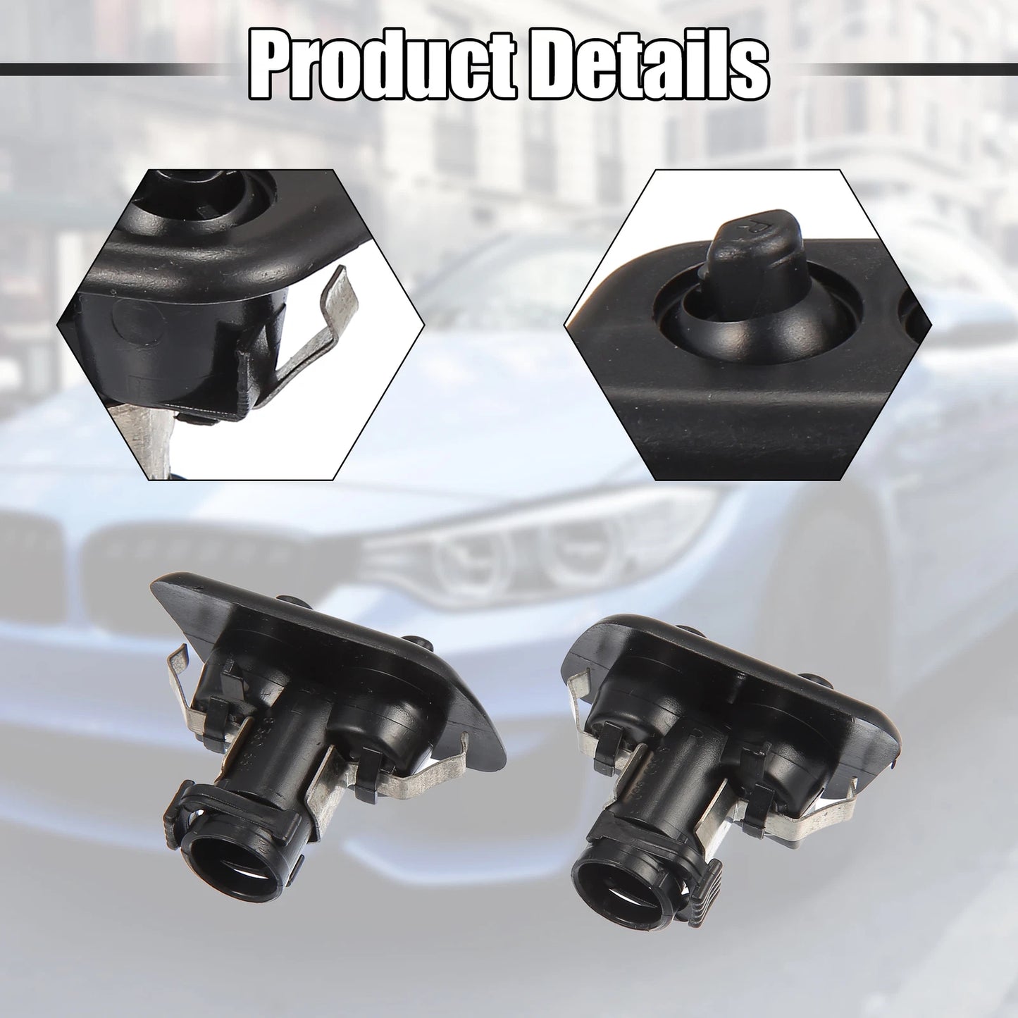 2X Headlight Washer Nozzle Sprayer Jet for BMW 525i (2001–2007)