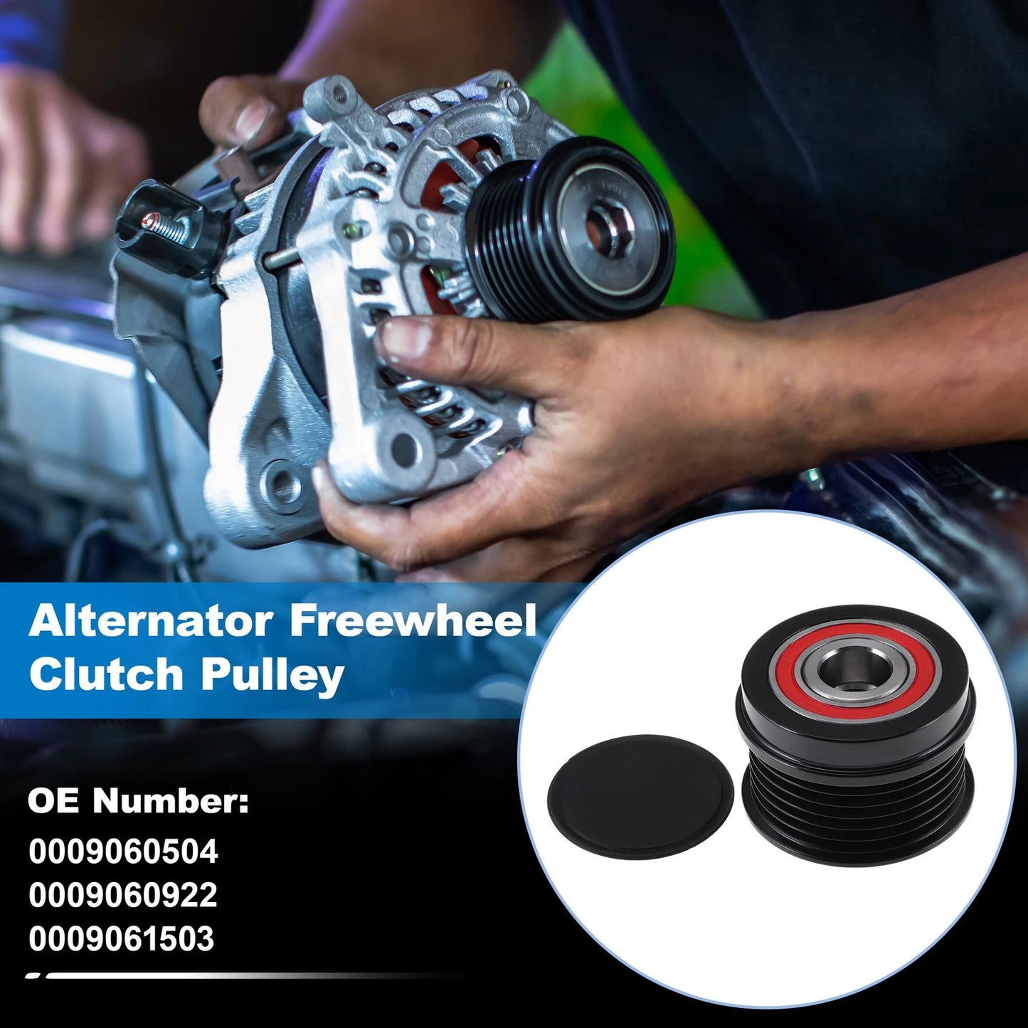 Set of 1 Alternator Freewheel Clutch Pulley for Infiniti Q50 2.0T (2016–2017)