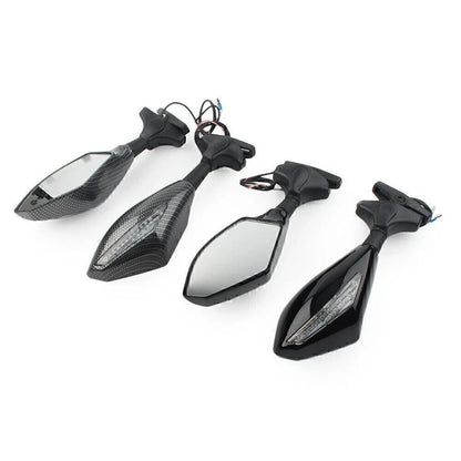 LED Turn Signal Rearview Mirrors for Ducati, Honda, Kawasaki