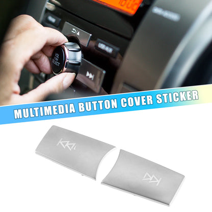 Set of 2 Multimedia Radio Button Cover Stickers for Mercedes-Benz