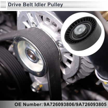 Drive Belt Idler Pulley for Porsche Cayenne (2020–2024) No. 9A726093806 Black