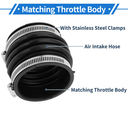 Engine Air Intake Hose with Clamps for Toyota Camry (2002–2003) No. 17881-20130