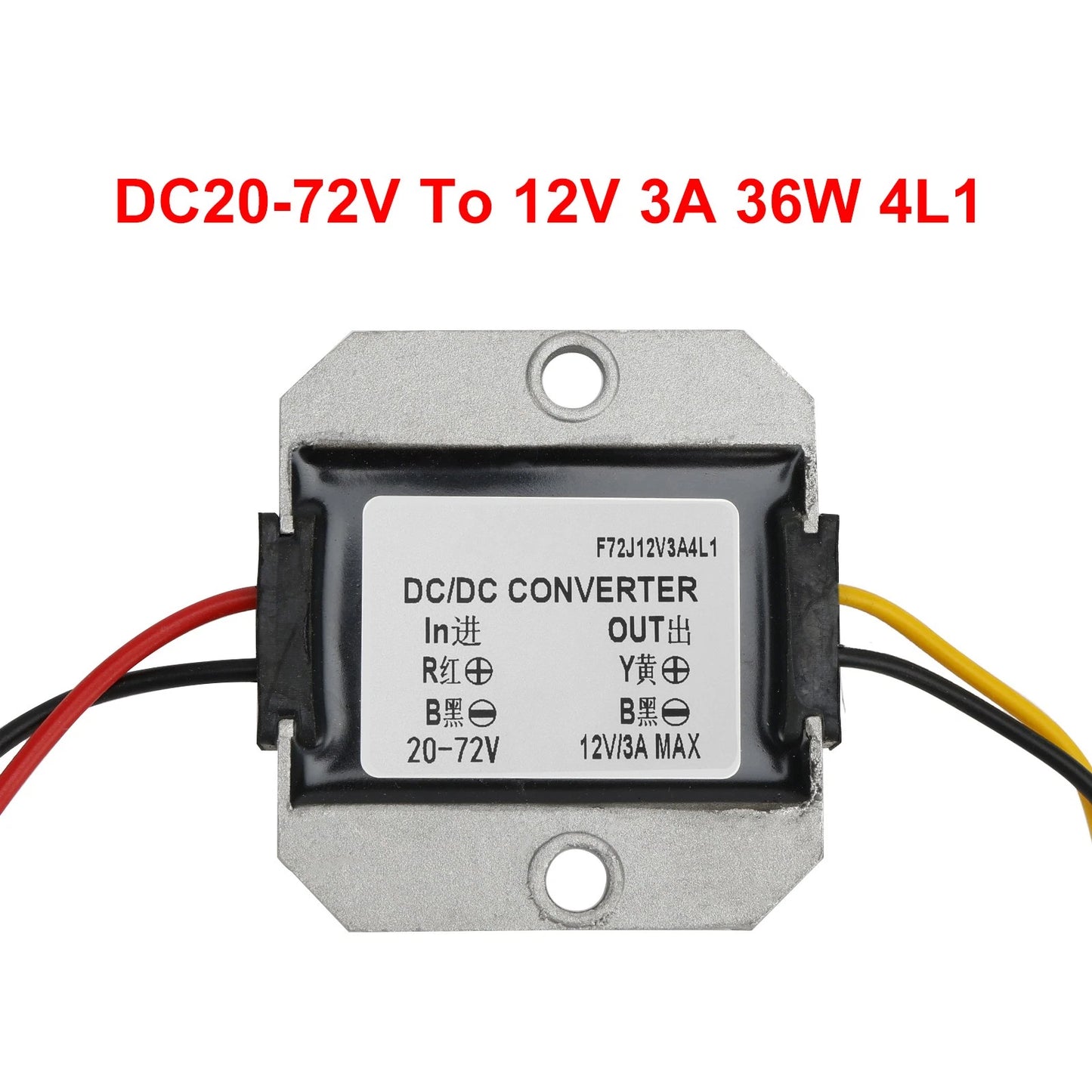 Voltage Converter Regulator 20~72V to 12V Power Supply for Automotive (3A-30A)