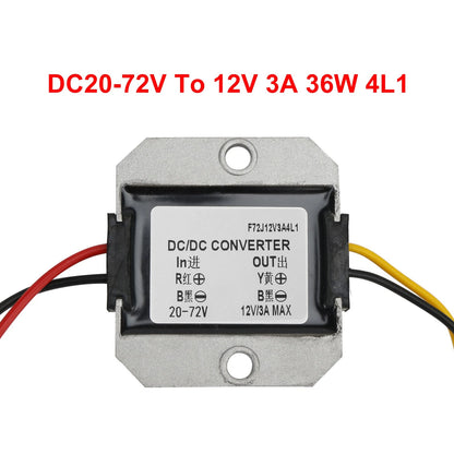 Voltage Converter Regulator 20~72V to 12V Power Supply for Automotive (3A-30A)