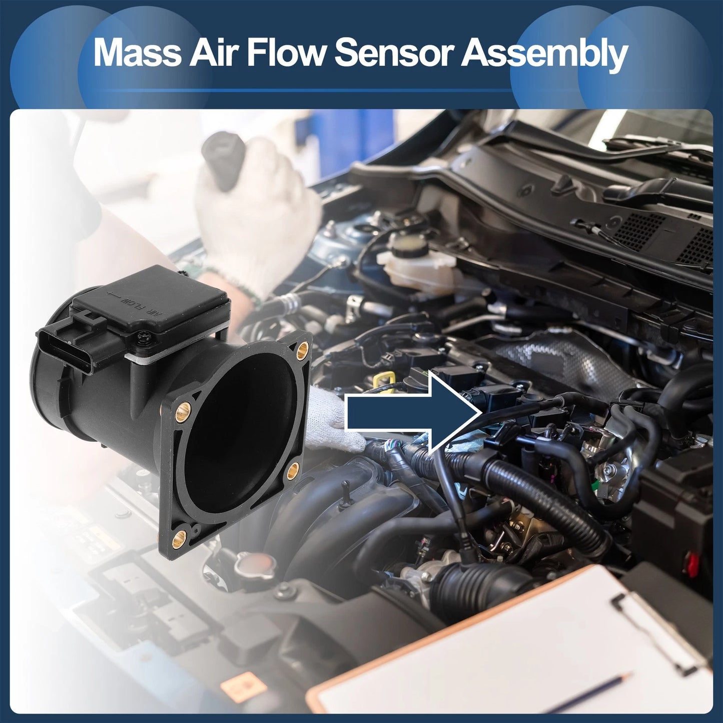 Mass Air Flow Sensor Assembly No.F72F12B579AA for Ford Windstar (1998)