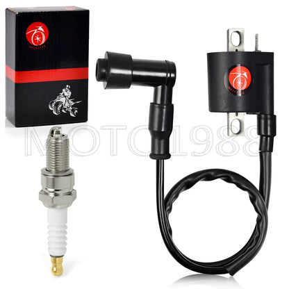 3x Ignition Coil&Plug for Yamaha Grizzly 80 Badger 80 Raptor 80 (2006-2010)