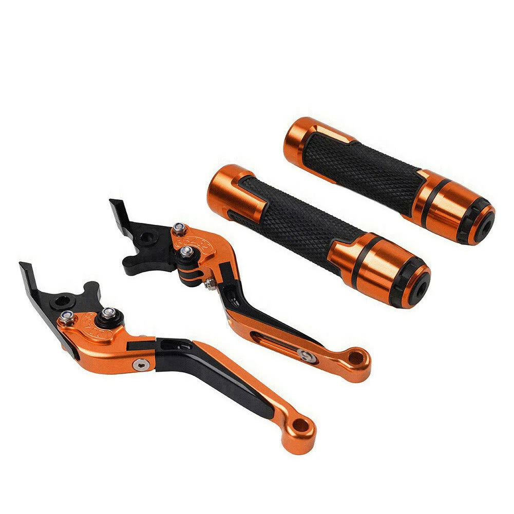 Orange Brake Clutch Lever Handlebar Grip Set for Yamaha FJR XJR 1300 (2001-2023)