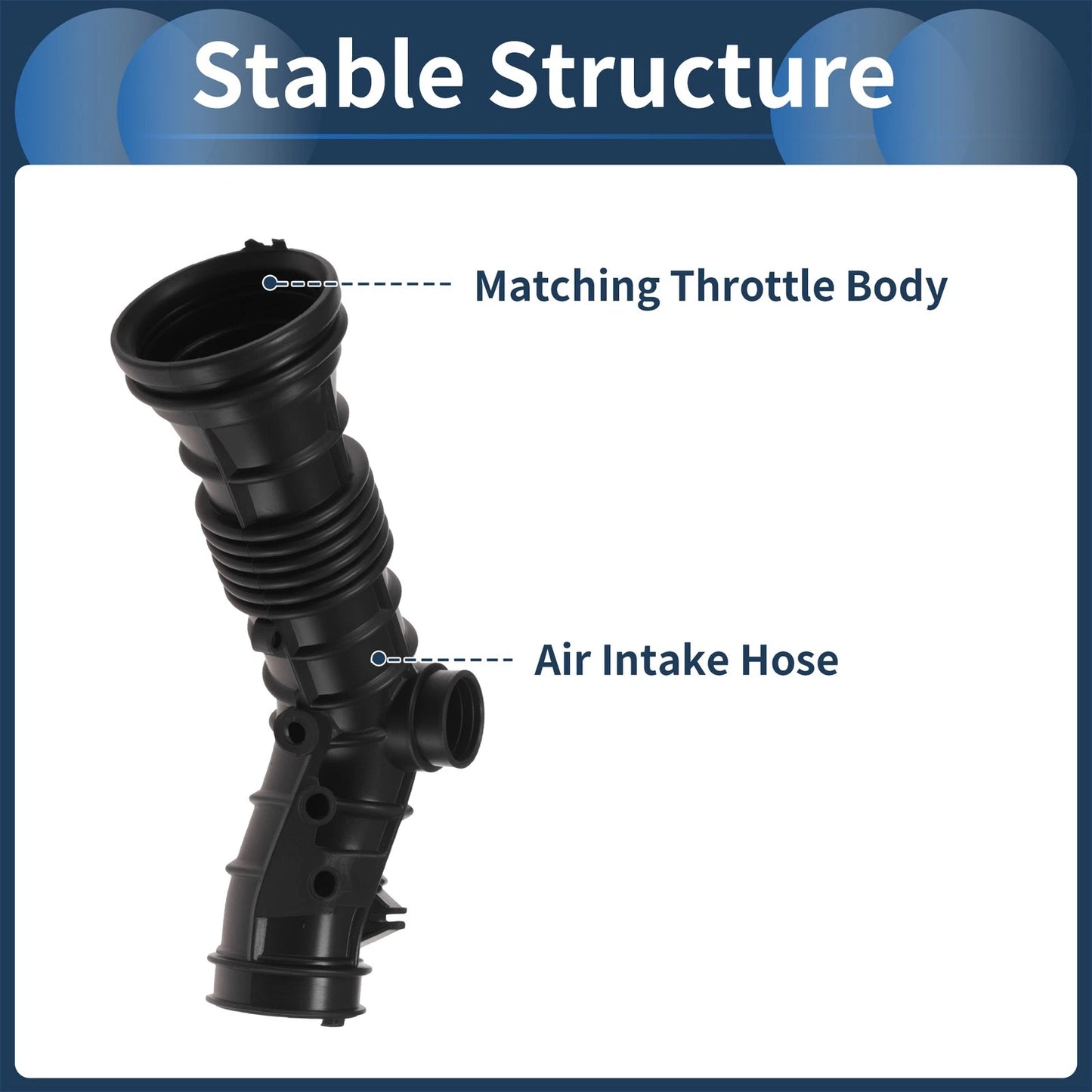 Engine Air Intake Hose for Honda Civic EX L4 1.6L (1996–1998) No. 17228P2J000 Rubber