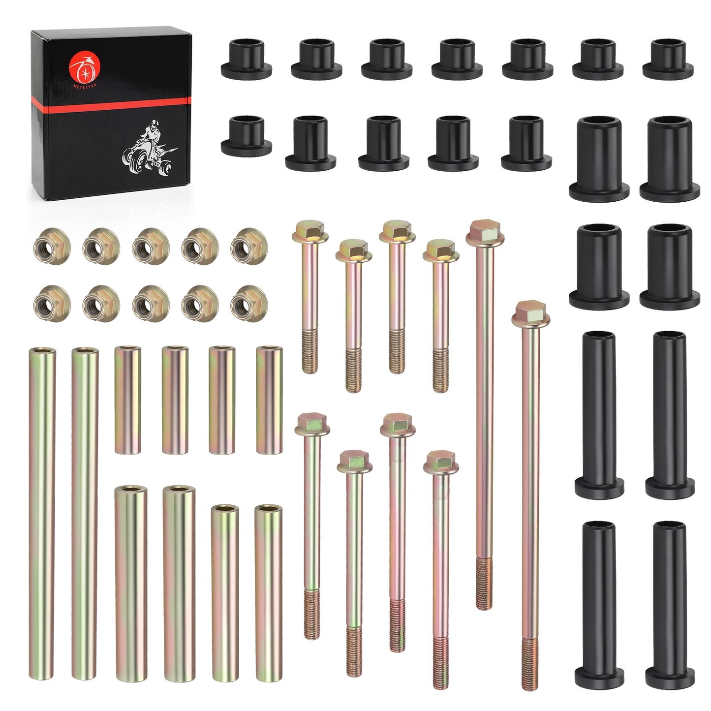 Set of 2 Rear A-Arm Bushing Rebuild Kit for Polaris Scrambler 1000 (2014–2018)