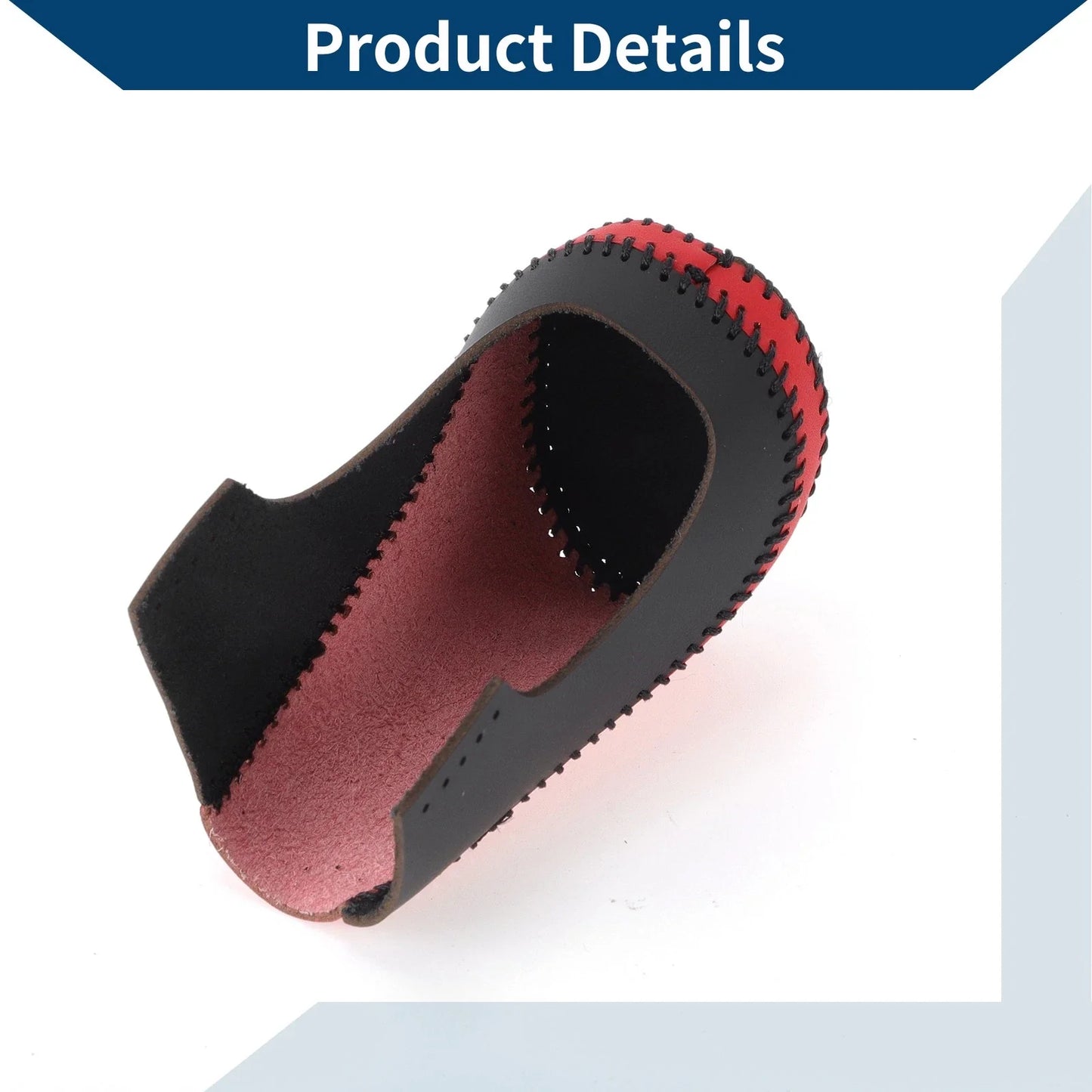 Car Gear Shift Knob Cover for Chevrolet Malibu Red Black Faux Leather