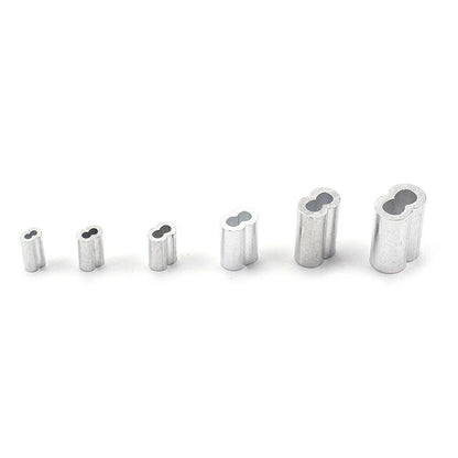 6 x Ferrule Crimping Loop Sleeves for Wire Rope Cable Line Assortment