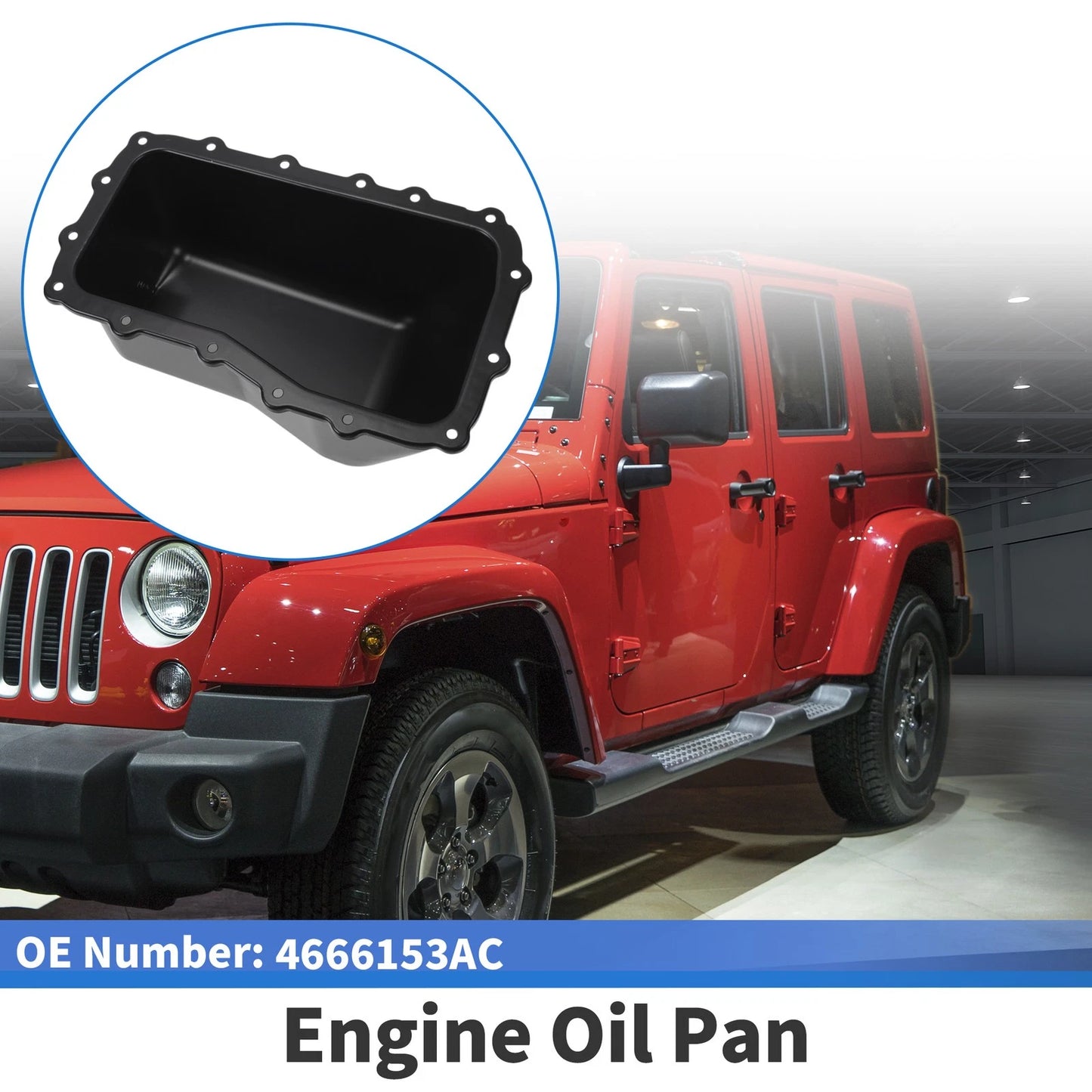 Engine Oil Pan for Jeep Wrangler V6 3.8L (2007–2011) No. 4666153AC