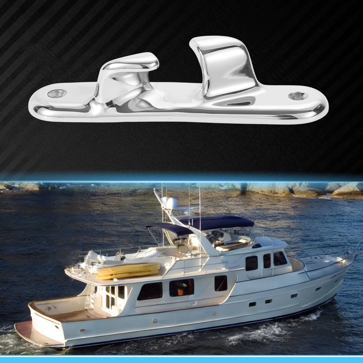 Boat Bow Chock Marine 316 Stainless Steel Cleats for Left Side (155 mm)