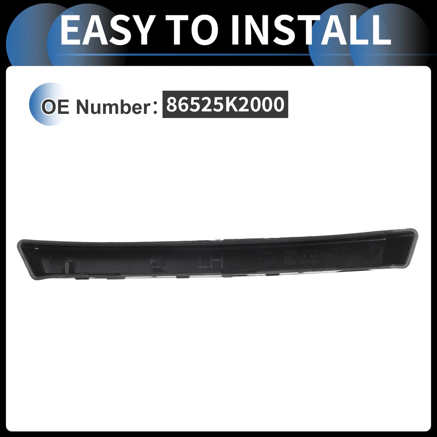 1pc Left Front Bumper Retainer Bracket No.86525K2000 for Hyundai Venue (2020–2023)