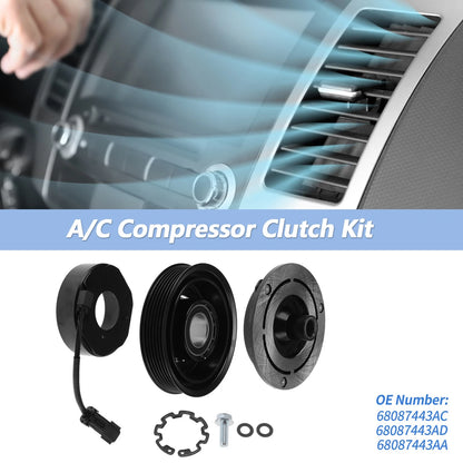 AC Compressor Clutch Kit for Chrysler Town (2010–2023) 10SRE20C 12V 6 Groove