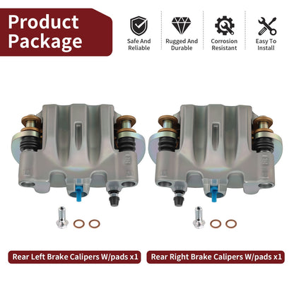 Rear Brake Calipers with Pads for Polaris RZR XP 4 Turbo S (2019–2020)