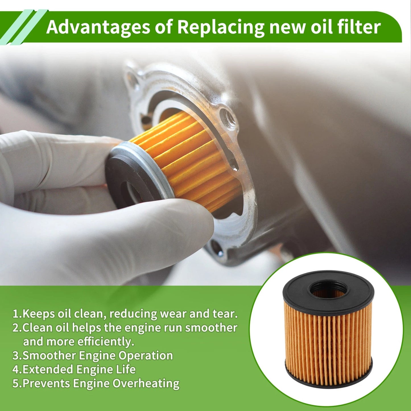 Engine Oil Filter No.263502J000 for Hyundai Sonata Hybrid (2011–2019)