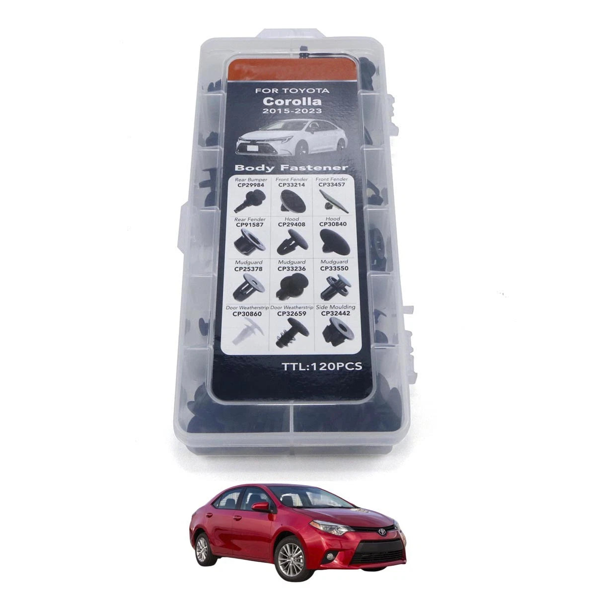 Set of 4 Bumper Retainer Clips for Toyota Corolla (2015–2023)