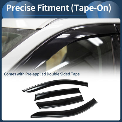 Window Deflectors for Honda CR-V Side Window Vent Visors Black 2 x (2007)
