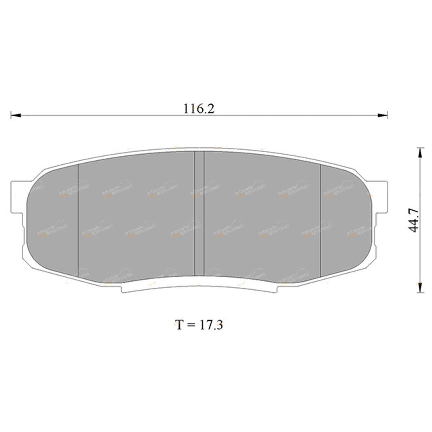 Set of 4 Rear Disc Brake Pads for Landcruiser 200 Series (2007–2021)