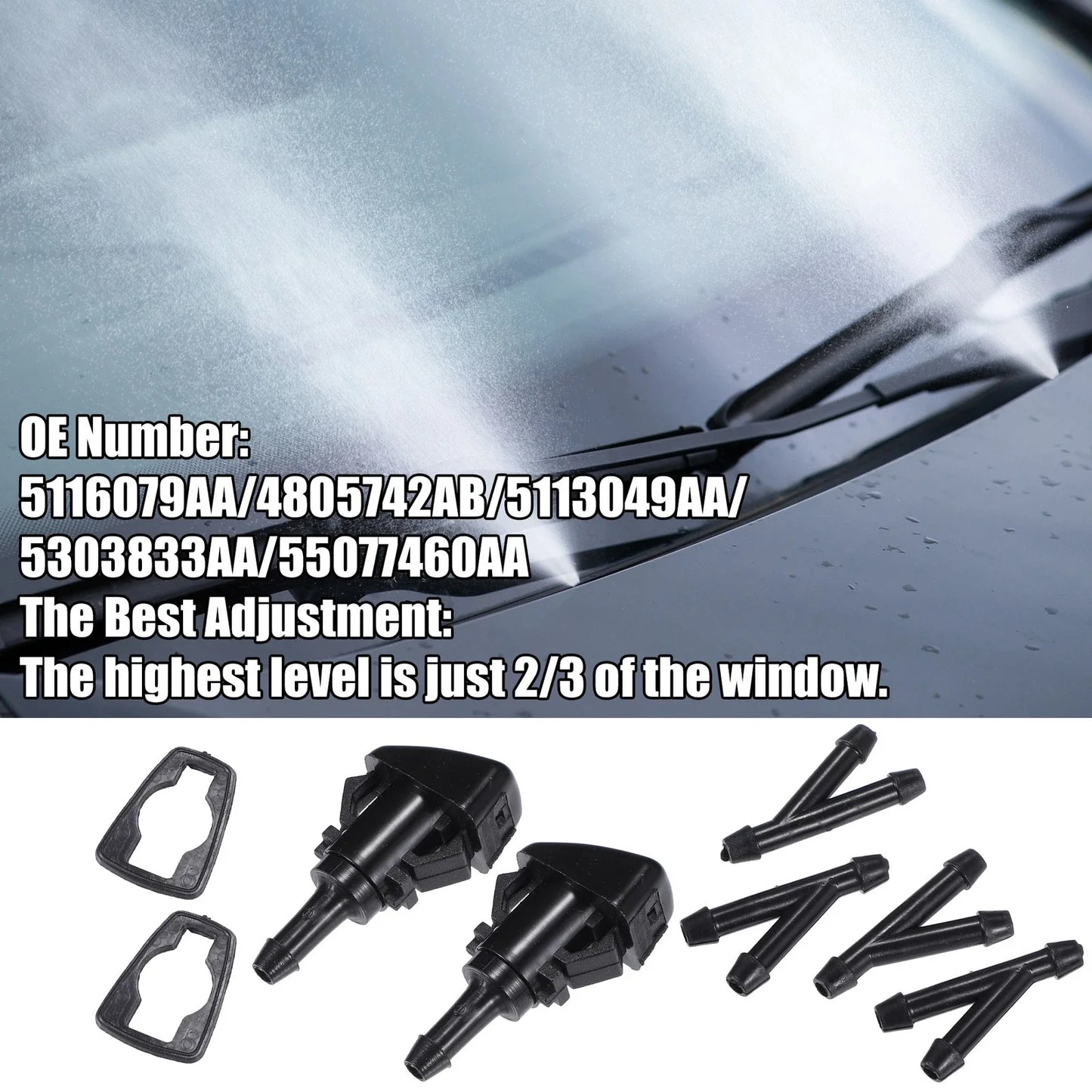 Windshield Washer Nozzle Set for Chrysler 200 (2011)