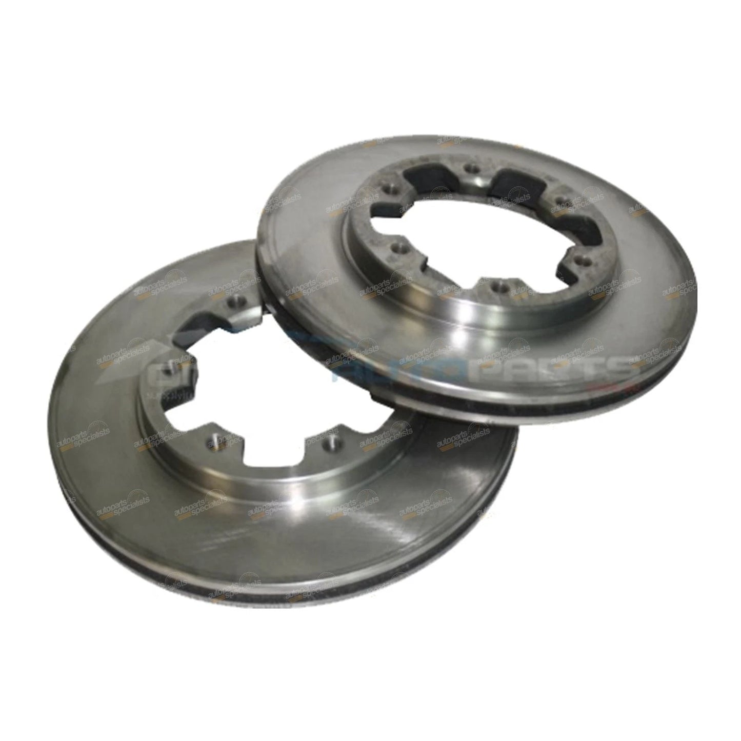 2 Front Disc Brake Rotors for Nissan Navara D21 (1992–1997)