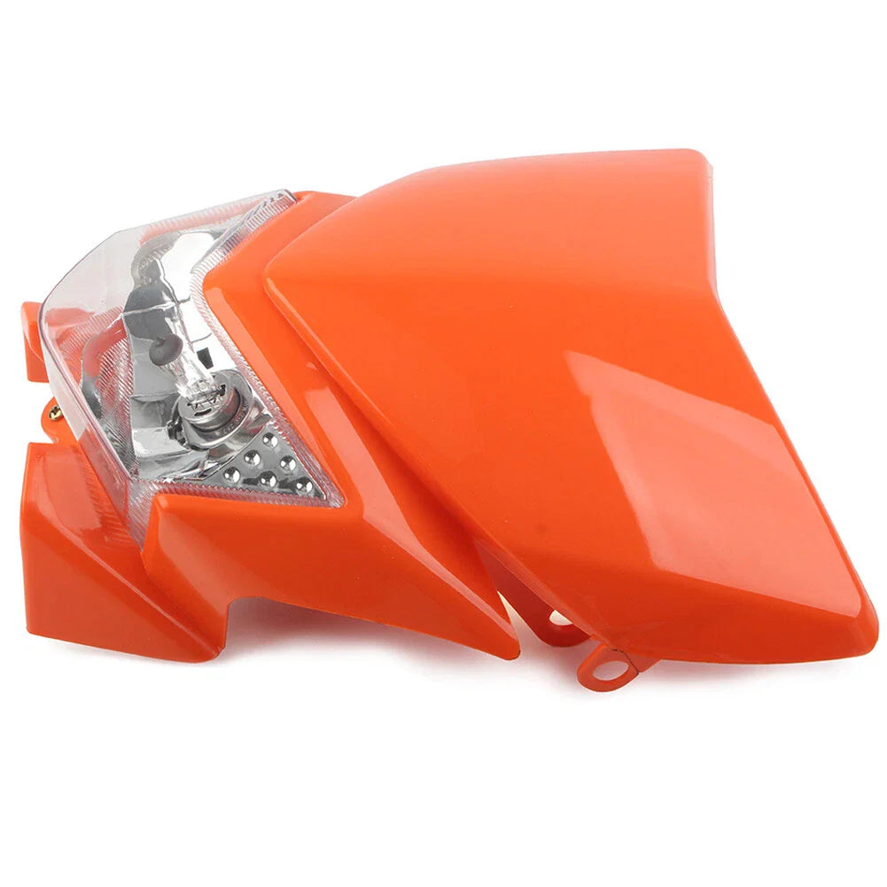 35W Front Headlight Lamp for Motorcycle Dirt Bike 250cc Orange
