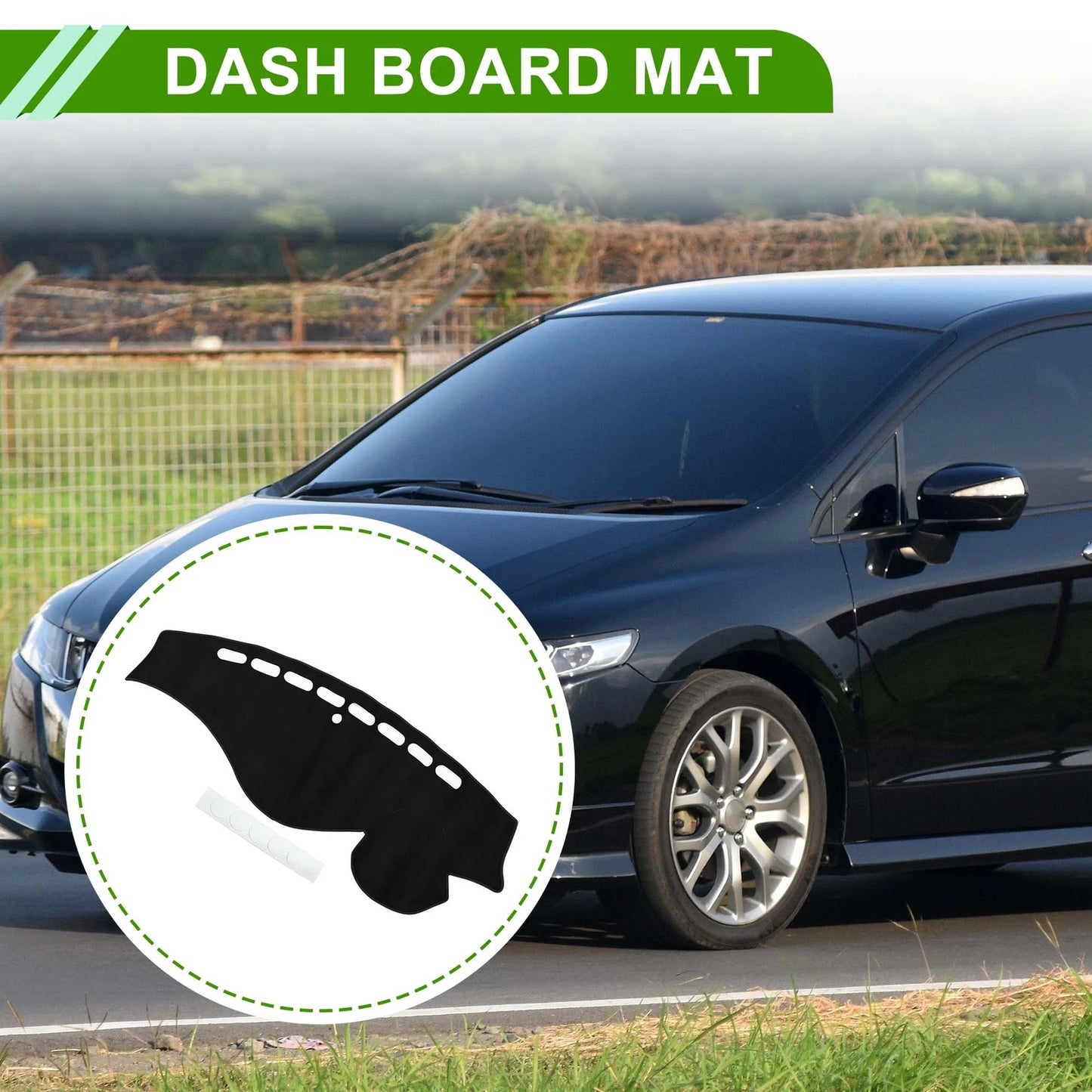 Dashboard Cover Mat for Honda Odyssey (2009–2014) Sun Protector Black