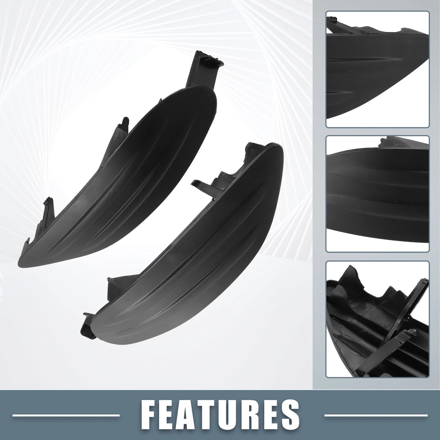 1 Pair Fog Light Grille Cover for Toyota Corolla (2014–2019) 52128-02200 52127-02170
