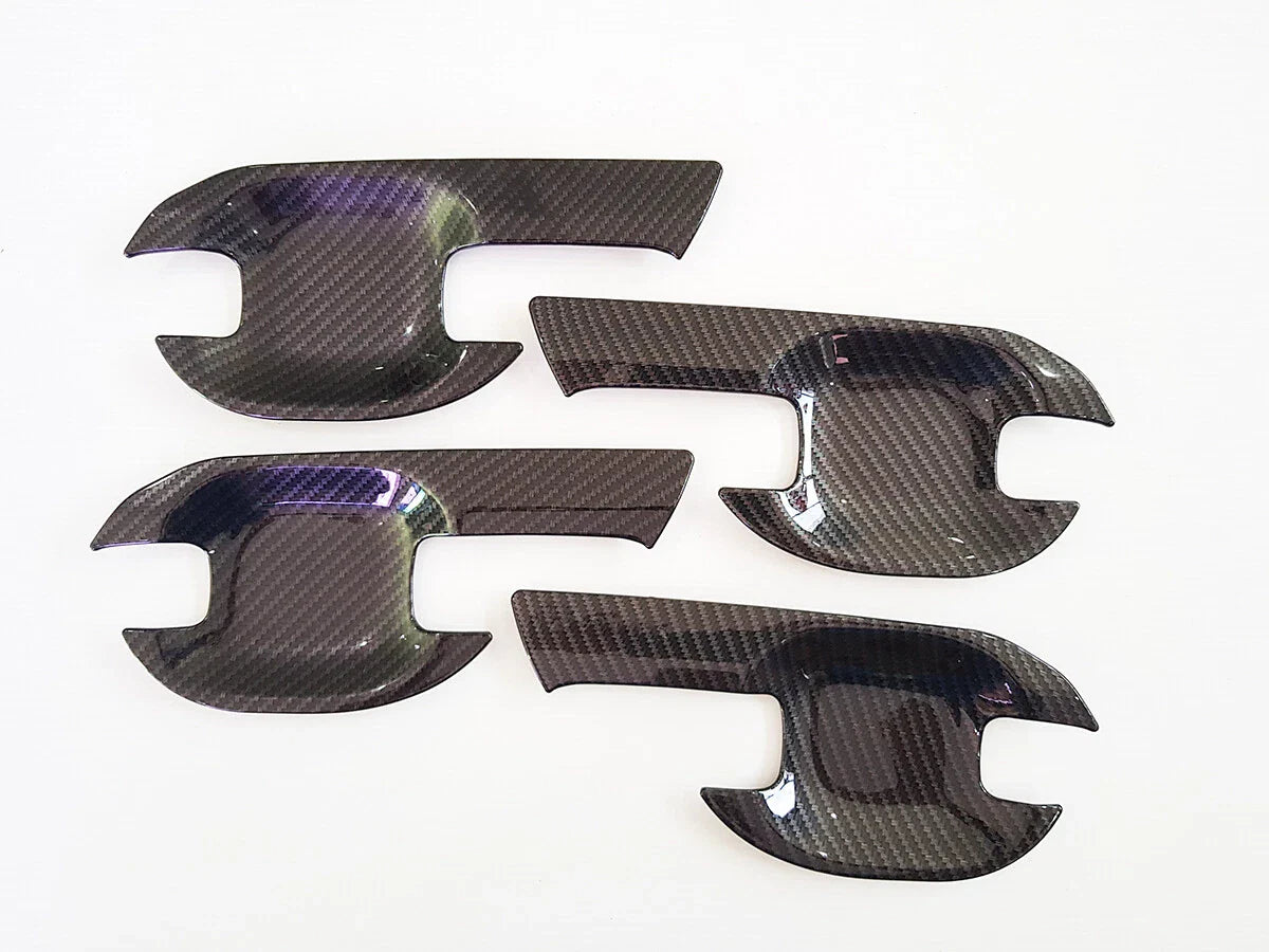 Fiber Carbon 4 Door Handle Cover Insert Trim for Isuzu D-Max (2020-2021)
