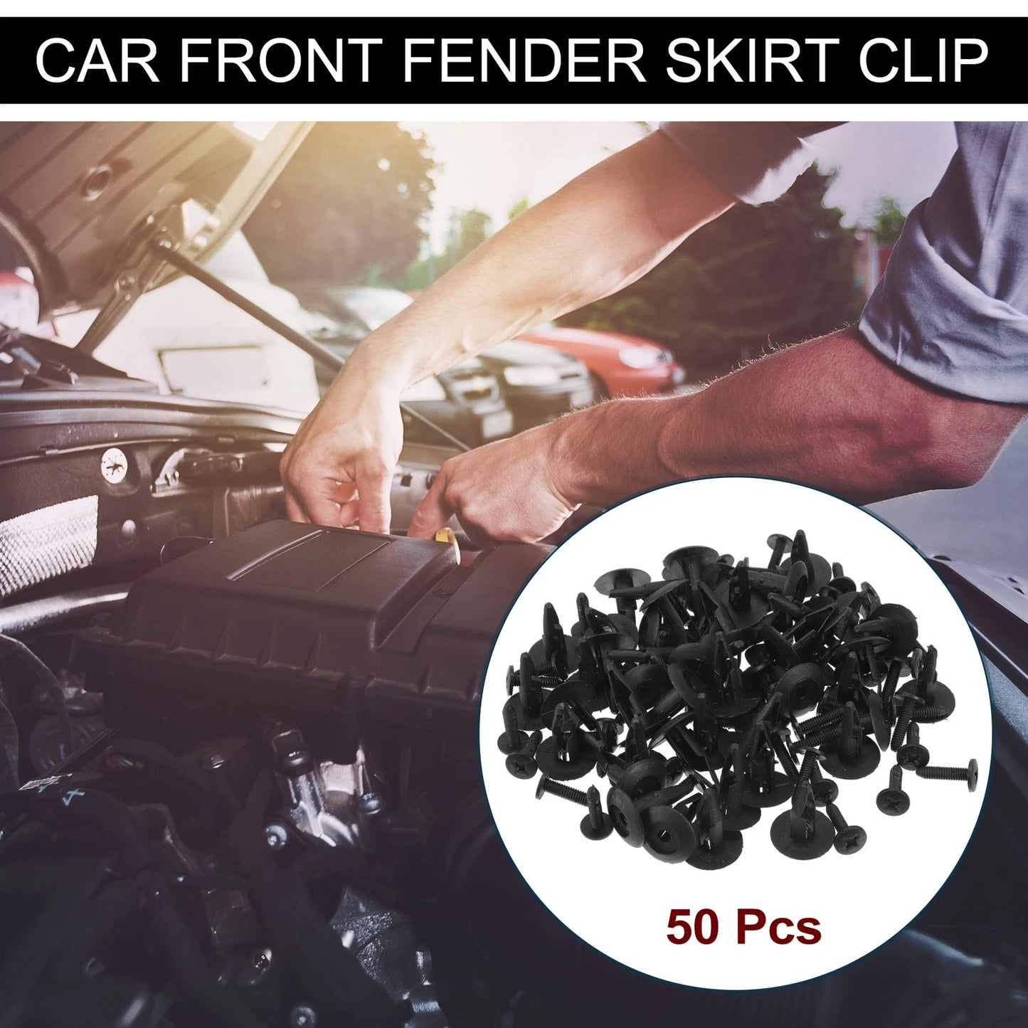 50 Pcs Front Fender Skirt Clip for Ford Edge (2007–2014) & Escort (1981–2003)