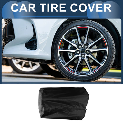 Tire Cover for Light Vehicle (73x110cm) 420D Oxford Fabric Black