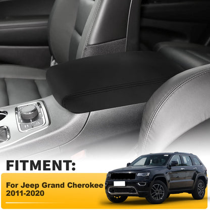 Leather Center Console Lid Armrest Cover for Jeep Grand Cherokee (2011–2020)