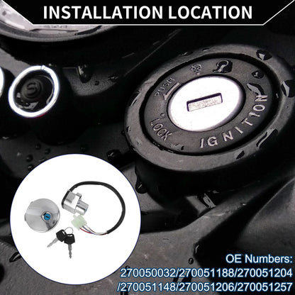 Ignition Key Switch No.270050032 for Kawasaki Vulcan 500 LTD 800 Classic (1996–2001)