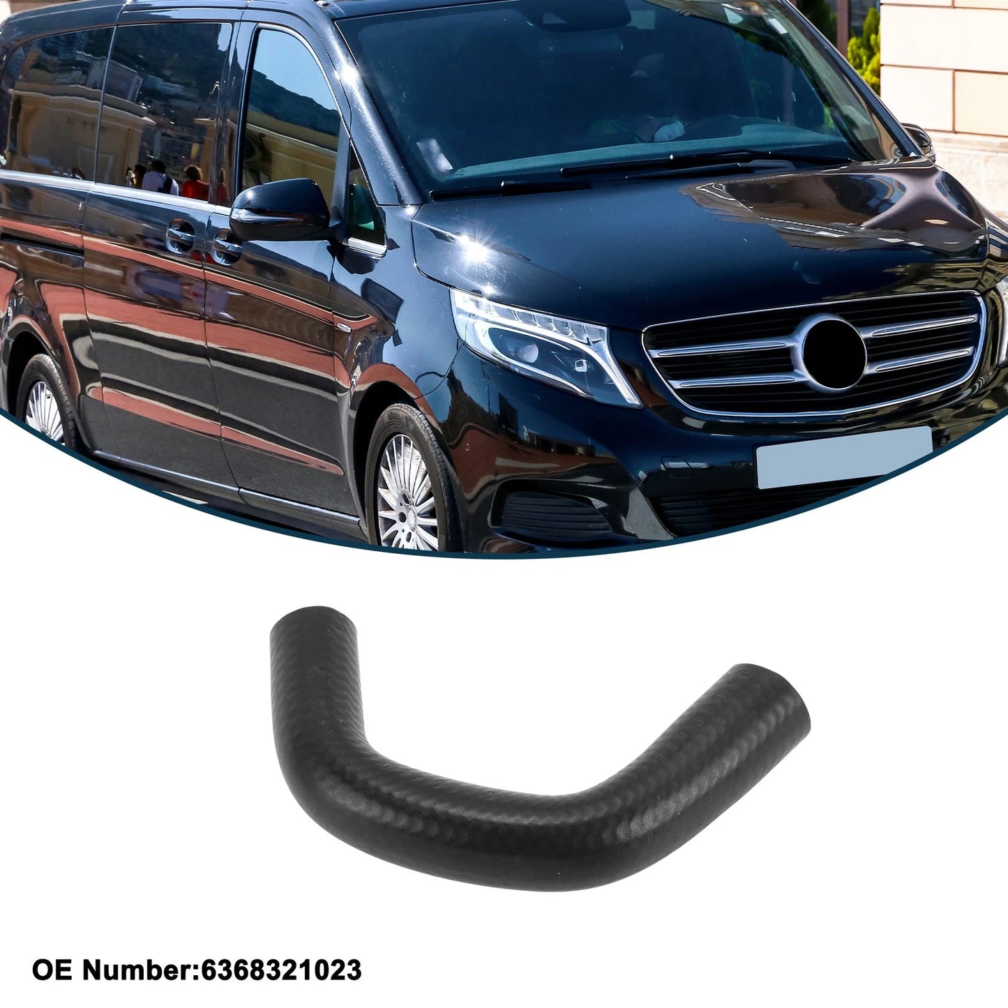 Radiator Hose for Mercedes-Benz Viano (2010–2015) No. 6368321023 Rubber