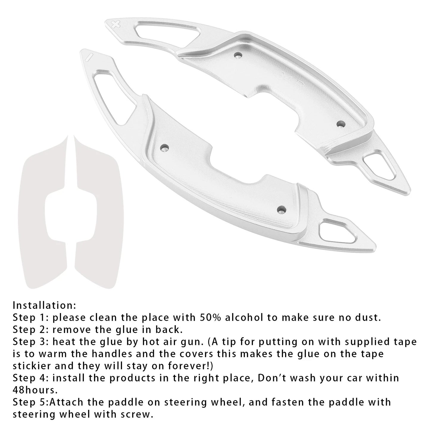 Shift Pallets for Ford Mondeo (2015–2023) Aluminum Gray
