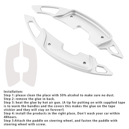 Shift Pallets for Ford Mondeo (2015–2023) Aluminum Gray