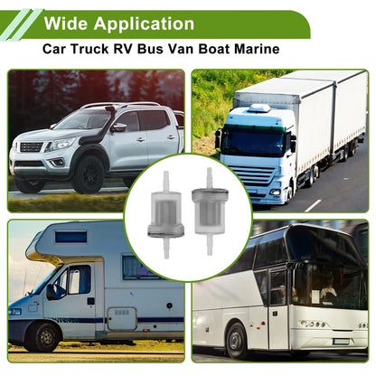 Diesel In-Line Fuel Filter Kit for Car Truck Van RV (Fits Various Models)
