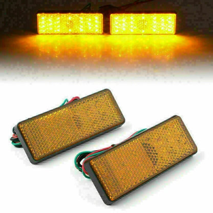 2X LED Reflector Turn Signal Tail Brake Light Universal