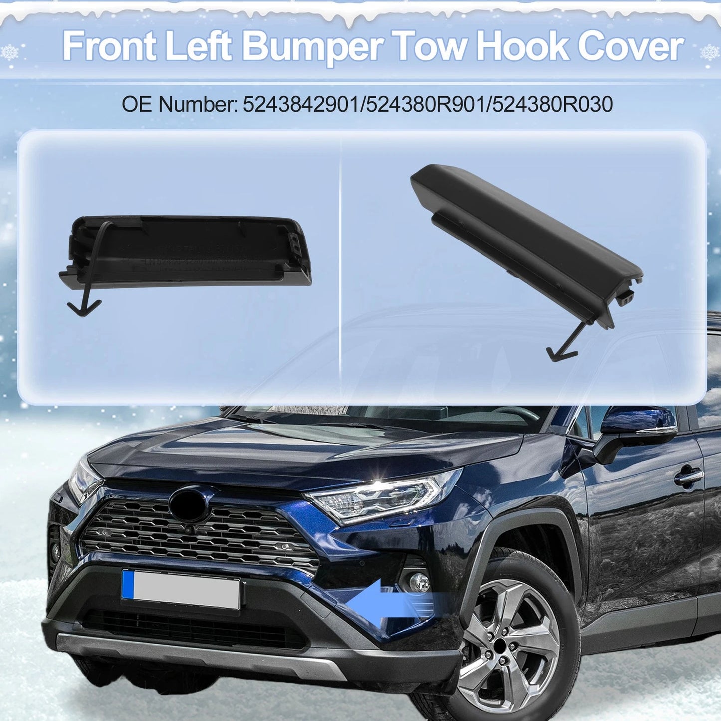Tow Hook Cover Cap for Toyota Avensis (2015–2018) No. 5212705100