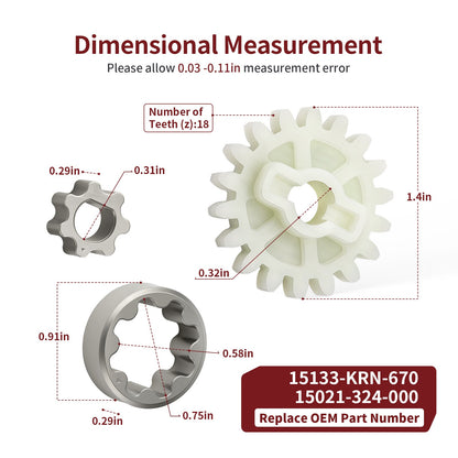 Oil Pump Driven Gear & Rotor Set for Honda CRF250R (2004–2009)