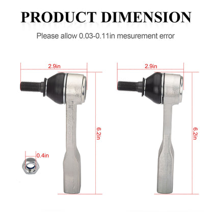 Set of 2 Tie Rod Ends for Polaris RZR 900 1000 General 1000 Ranger 1000 (2015–2024)